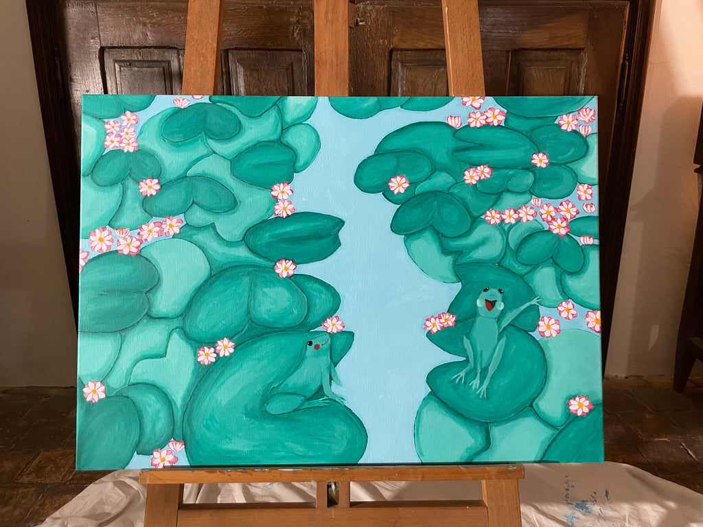 The Love Story Of Frogs, 50x70cm, Original