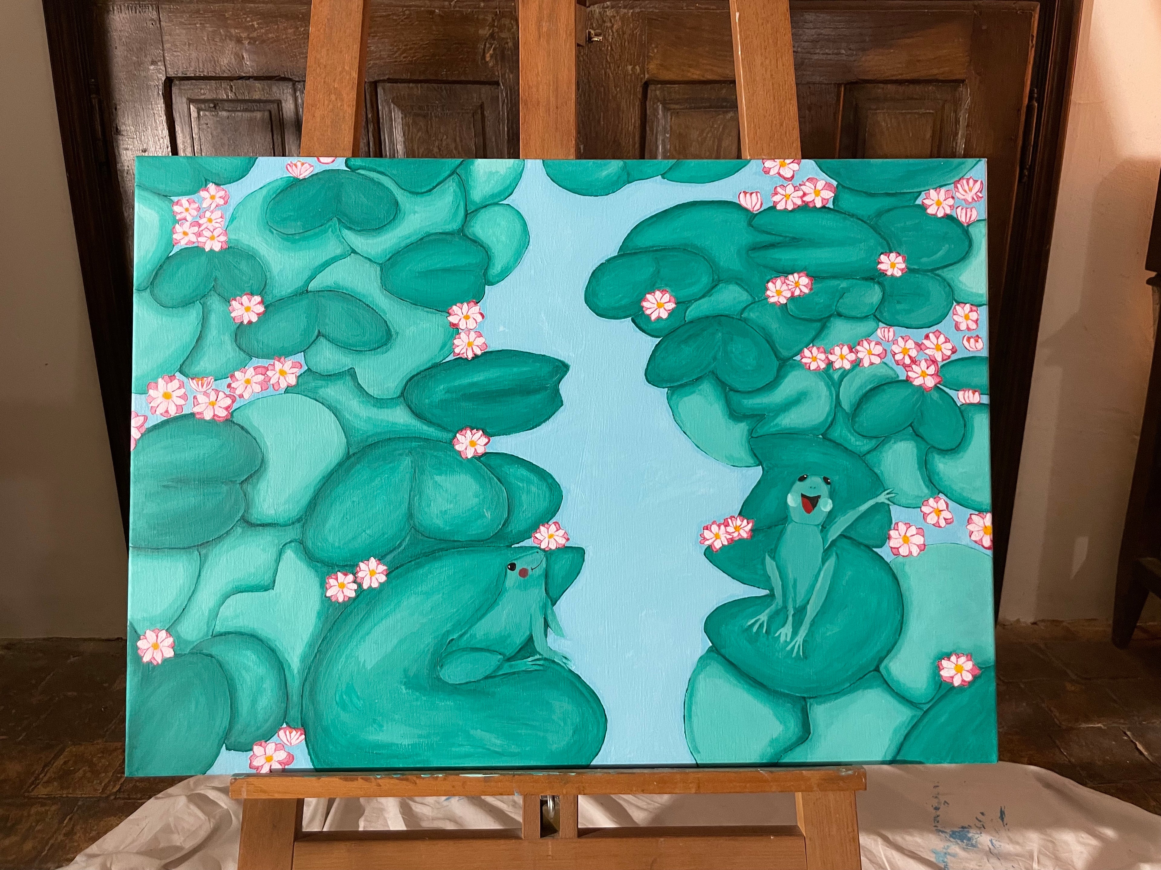 The Love Story Of Frogs, 50x70cm, Original