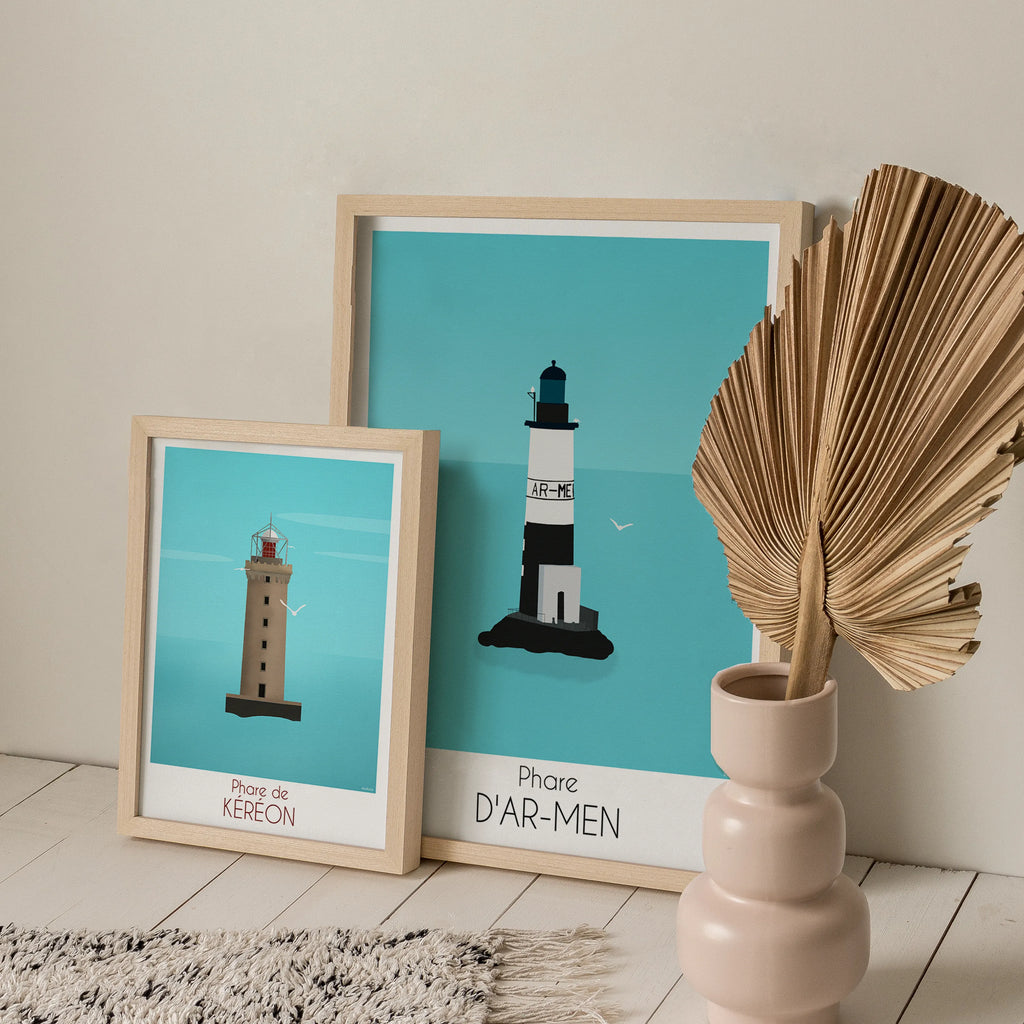 Phare d'Ar-Men – Illustration digitale
