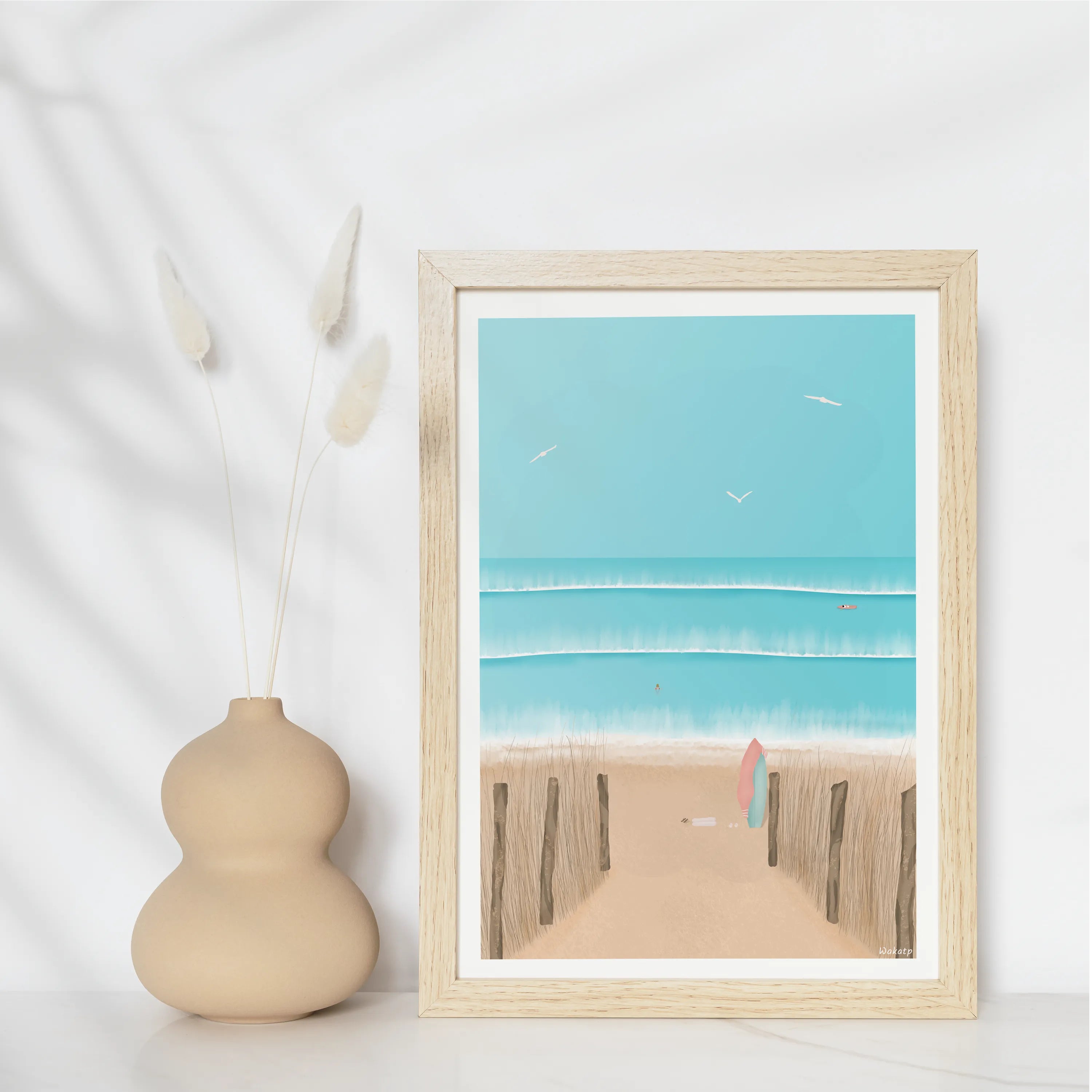 Surfeurs – Illustration digitale