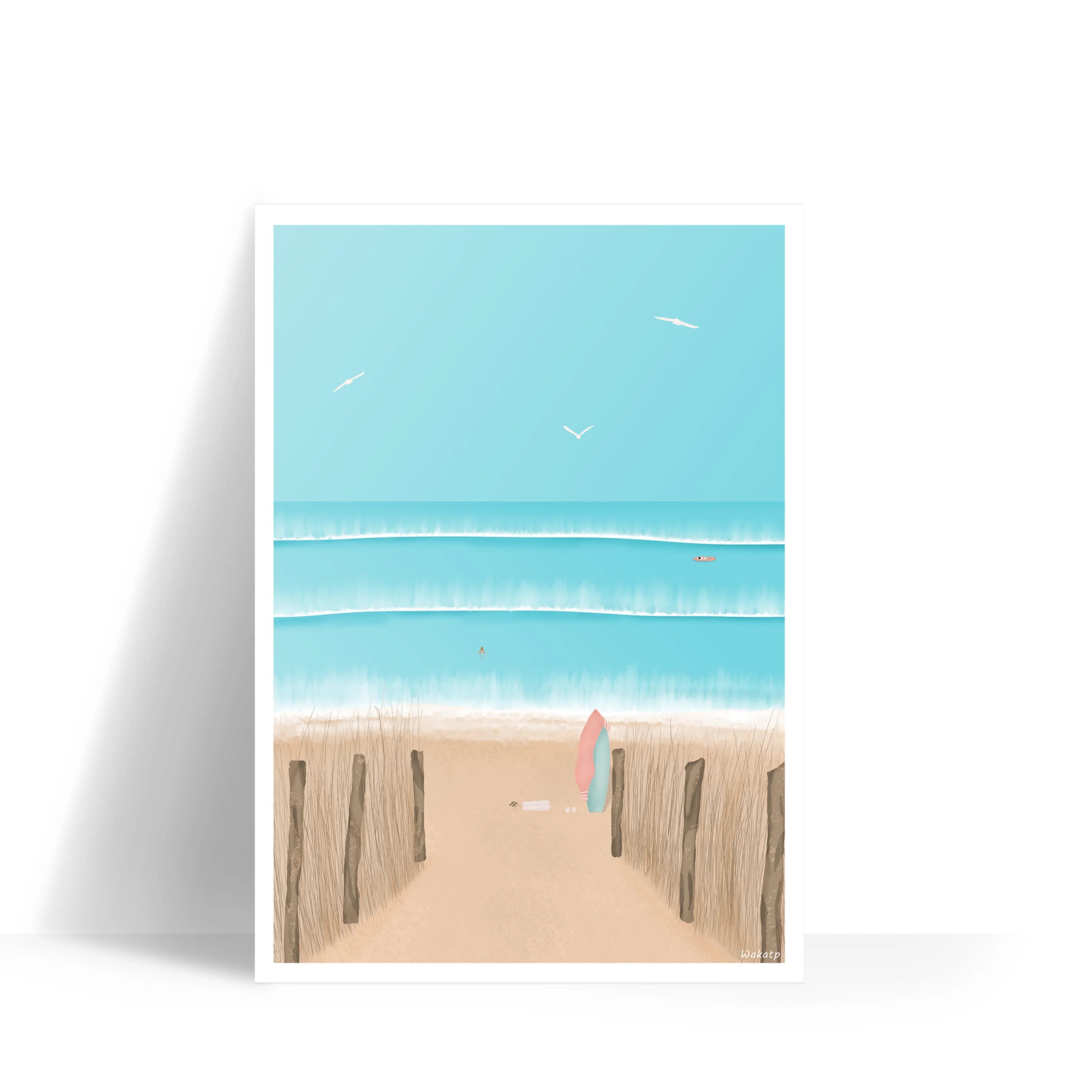 Surfeurs – Illustration digitale