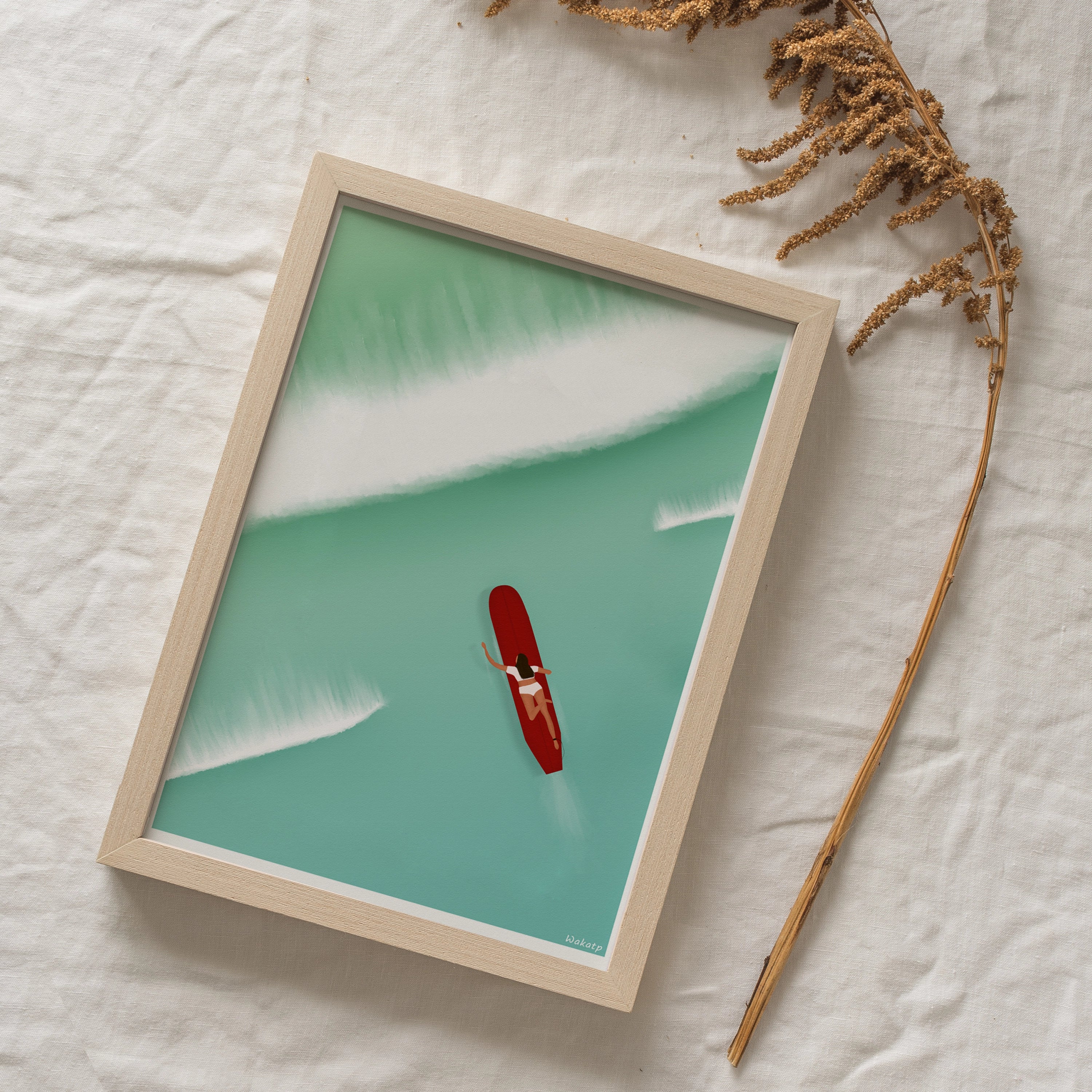 Surfeuse – Illustration digitale