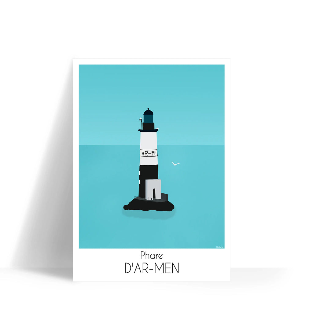 Phare d'Ar-Men – Illustration digitale