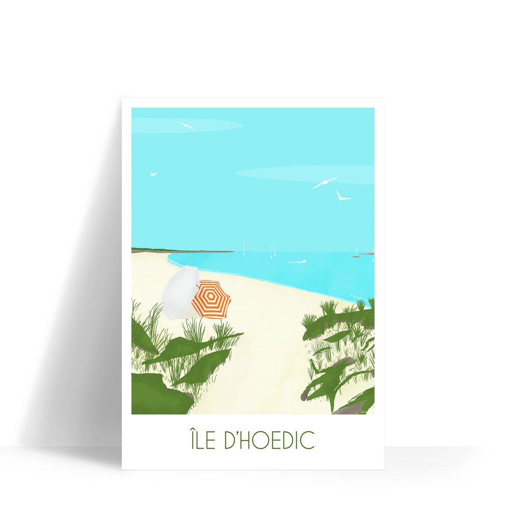 Île d'Hoedic – Illustration digitale