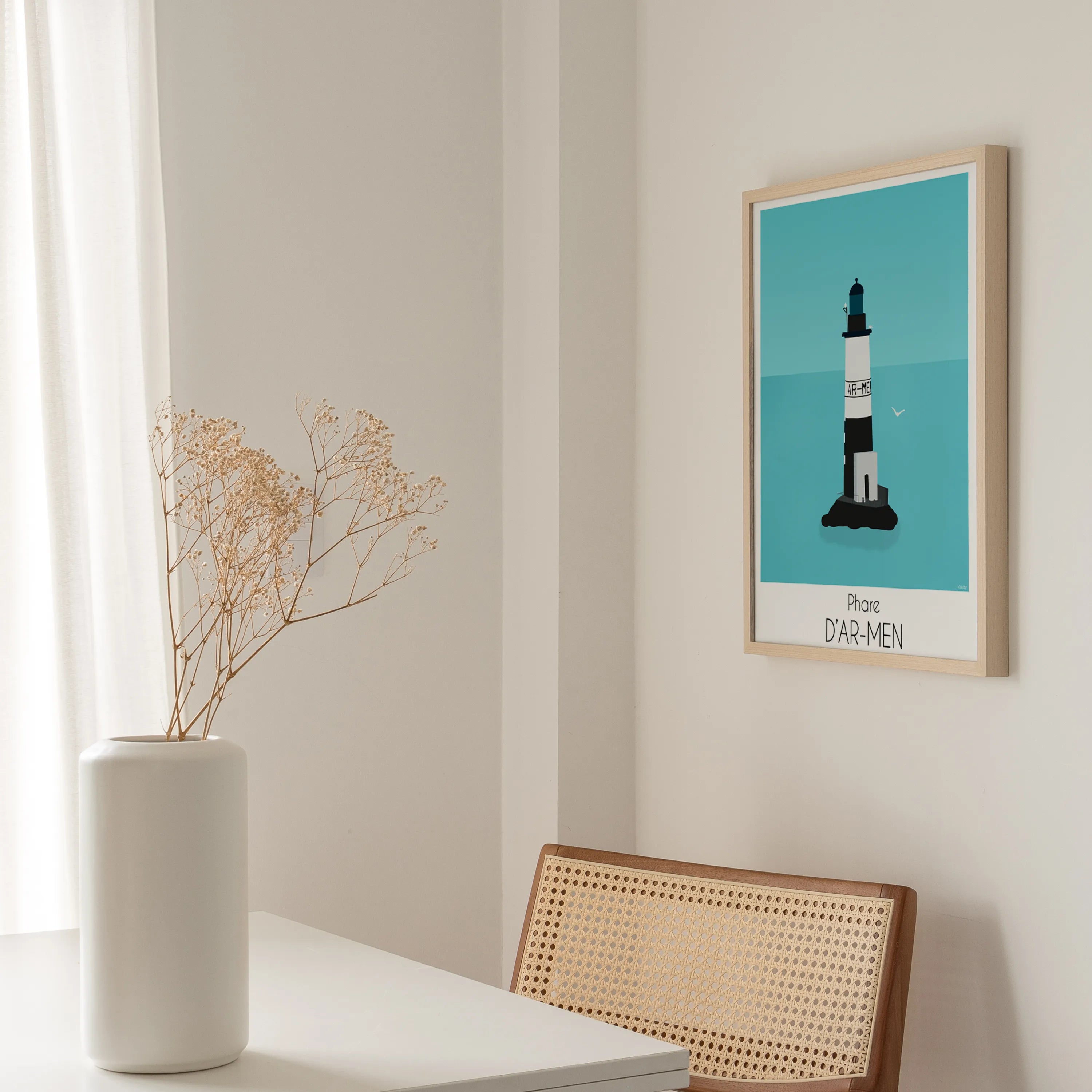 Phare d'Ar-Men – Illustration digitale