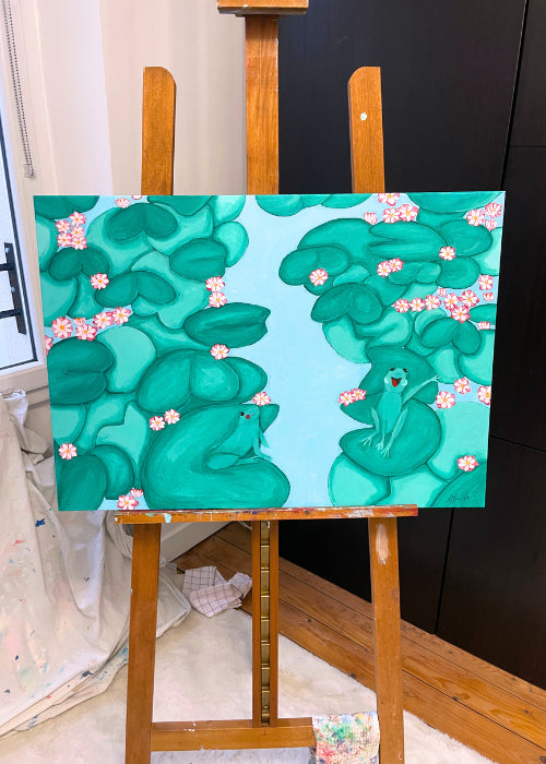 The Love Story Of Frogs, 50x70cm, Original