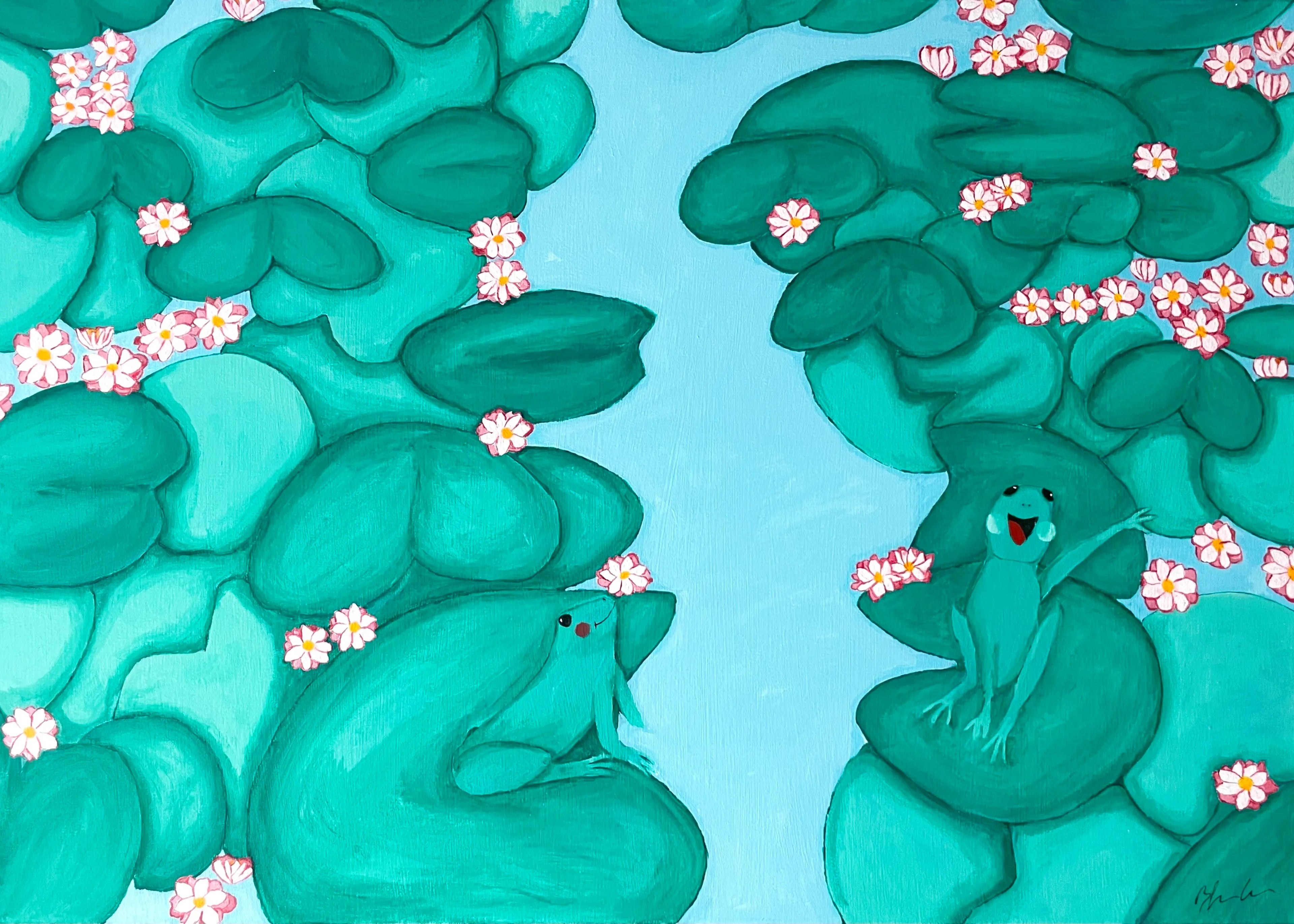 The Love Story Of Frogs, 50x70cm, Original